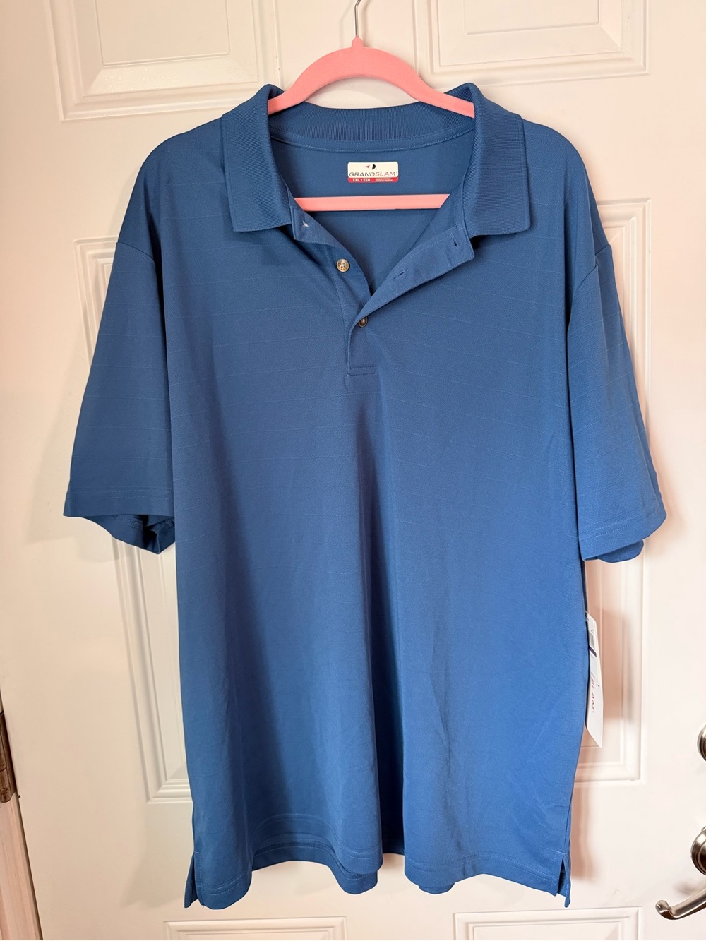 Grand Slam Solid Blue Men's Polo Shirt